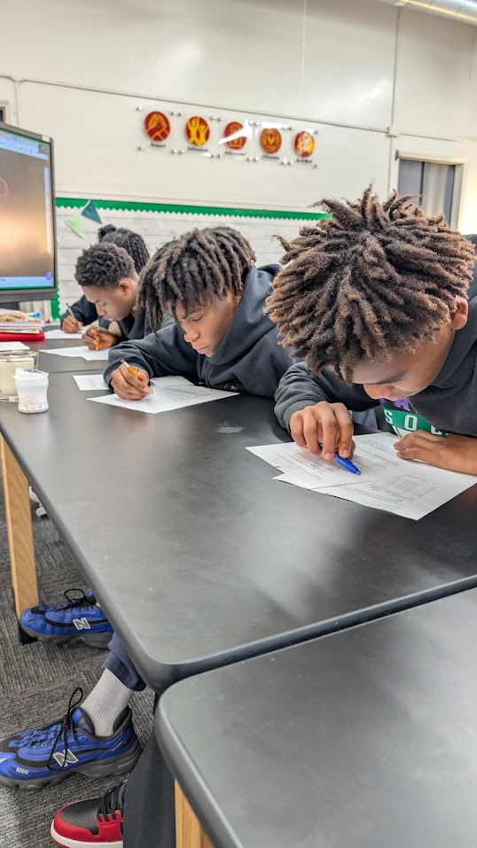 Students writing science explanations